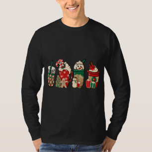 Funny Christmas Coffee Lover Cute Snowman Latte Xm T-Shirt
