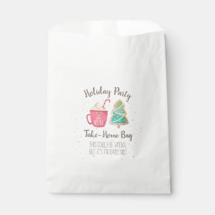 Funny Christmas Cookie + Cocoa Mug Holiday Party Favour Bag