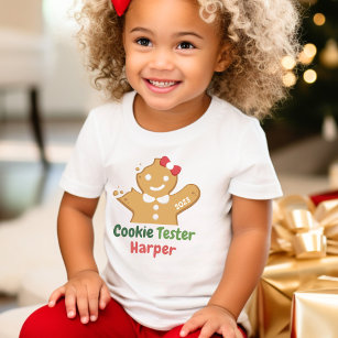 Funny Christmas Cookie Tester Holiday Baking  Todd Toddler T-Shirt