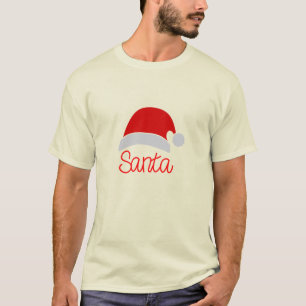 Funny Christmas Couple Matching Mr Santa Hat T-Shirt