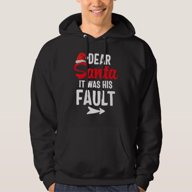 Funny Christmas Couples Shirts Dear Santa It Was H (Front)