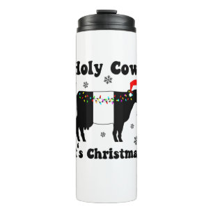 Funny Christmas Cow Belted Galloway Beltie Gift Thermal Tumbler