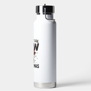 Funny Christmas Cow Vintage Holiday Shirt Design_1 Water Bottle