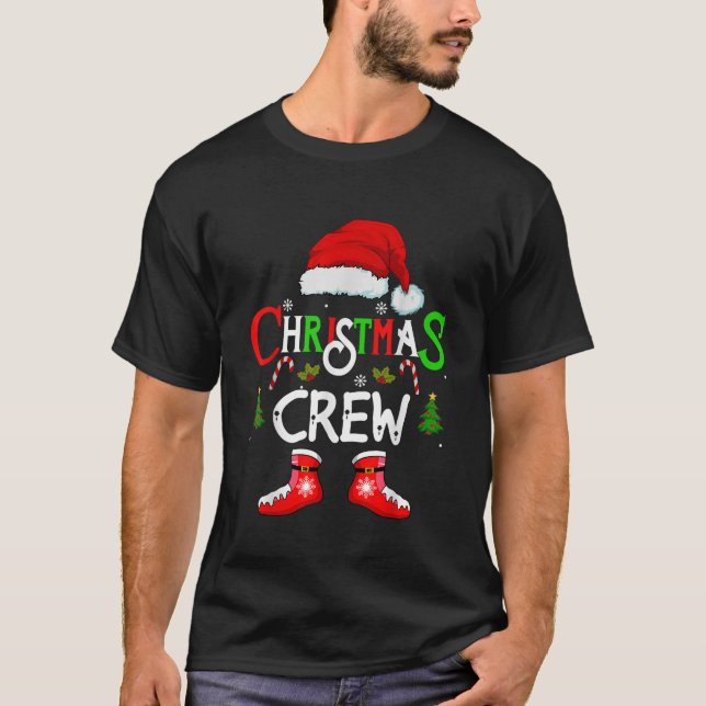 Funny Christmas crew Xmas Squad santa Family Pajam T-Shirt (Front)