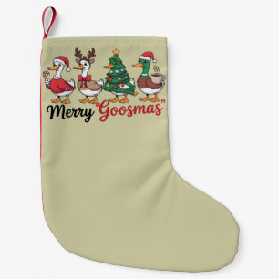 Funny Christmas Cute Xmas Goose Santa Small Christmas Stocking