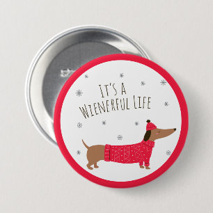 Funny Christmas Dachshund 7.5 Cm Round Badge