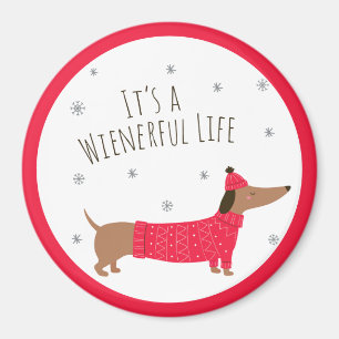 Funny Christmas Dachshund Magnet