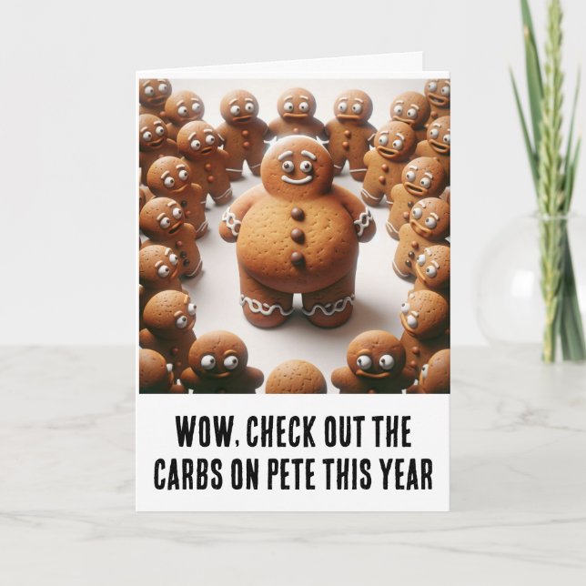 Funny Christmas: Deck the Halls with Carbs Card (Front)