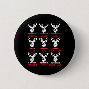 Funny Christmas Deer Bow Hunting Santa 6 Cm Round Badge