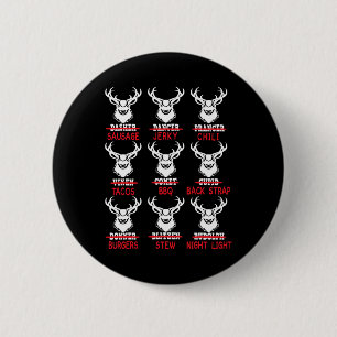Funny Christmas Deer Bow Hunting Santa Men Women H 6 Cm Round Badge