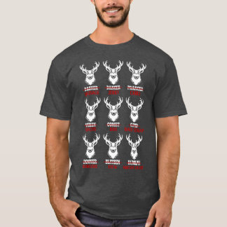 Funny Christmas Deer Bow Hunting Santa Men Women H T-Shirt