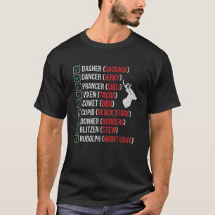 Funny Christmas Deer Hunters Santa's Reindeer Meat T-Shirt