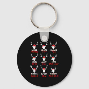 Funny Christmas Deer Hunting Hunters All Of Santa' Key Ring