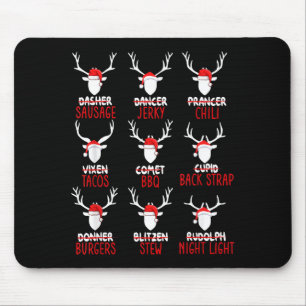 Funny Christmas Deer Hunting Hunters All Of Santa' Mouse Pad