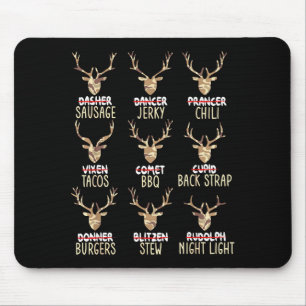 Funny Christmas Deer Hunting Hunters All Of Santa' Mouse Pad