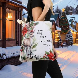 Funny Christmas Deer Tote Bag
