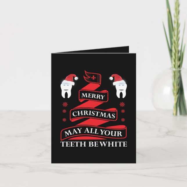 funny Christmas Dentist office Holiday Card (Front)