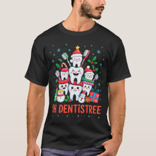 Funny Christmas Dentist Xmas Dental Oh Dentistree T-Shirt
