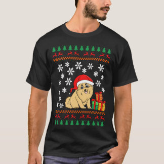 Funny Christmas design with Christmas dog girl T-Shirt