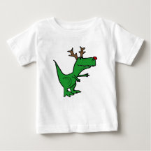 Funny Christmas Dinosaur as Reindeer