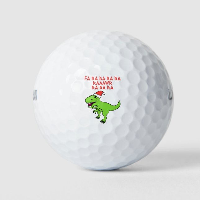 Funny Christmas Dinosaur Golf Balls (Front)