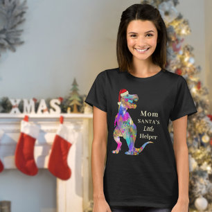 Funny Christmas Dinosaur Mum Quote T-Shirt