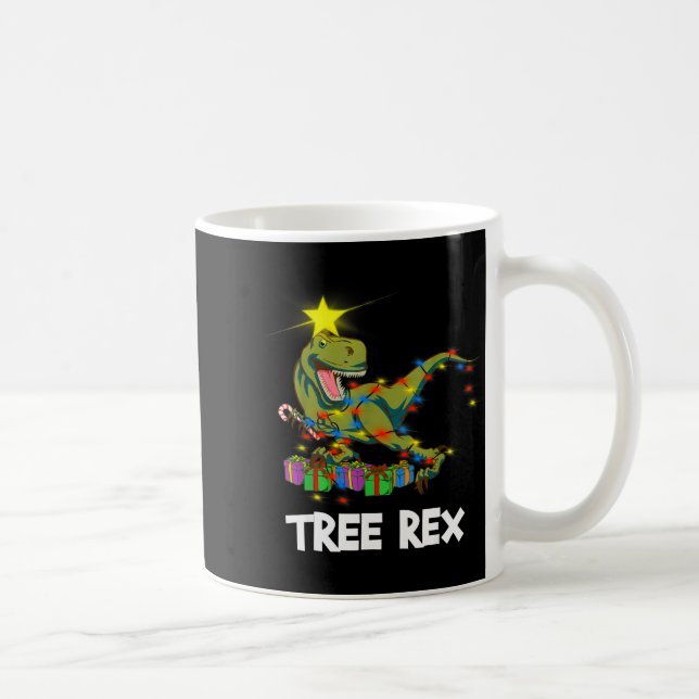 Funny Christmas Dinosaur Tree Rex Men Women Kids G Coffee Mug (Right)