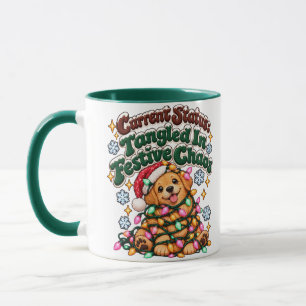 Funny Christmas Dog Lights Sarcastic Winter Mug