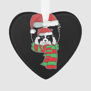 Funny Christmas Dog Xmas Santa Border Collie Holid Ornament