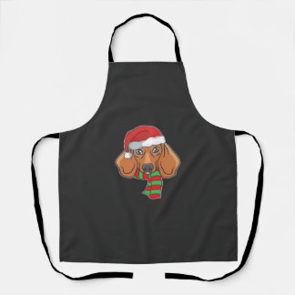 Funny Christmas Dog Xmas Santa Dachshund Holiday G Apron