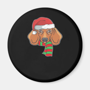 Funny Christmas Dog Xmas Santa Dachshund Holiday G Magnet