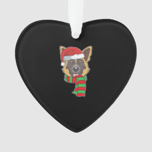 Funny Christmas Dog Xmas Santa German Shepherd Hol Ornament