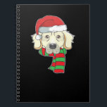 Funny Christmas Dog Xmas Santa Golden Retriever Ho Notebook<br><div class="desc">Funny Christmas Dog Xmas Santa Golden Retriever Holiday Gift Oversized T-Shirt</div>