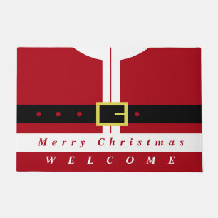 Funny Christmas Doormat Santa Design Welcome