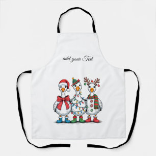 Funny Christmas Duck T-Shirt Cool Holiday Duck Apron