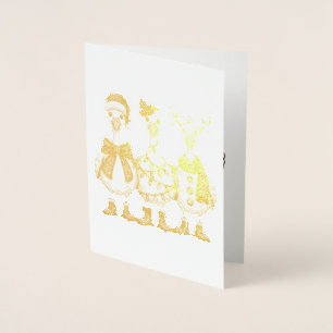 Funny Christmas Duck T-Shirt Cool Holiday Duck Foil Card