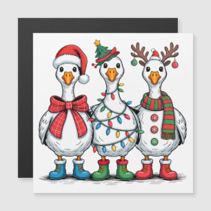 Funny Christmas Duck T-Shirt Cool Holiday Duck Magnetic Invitation