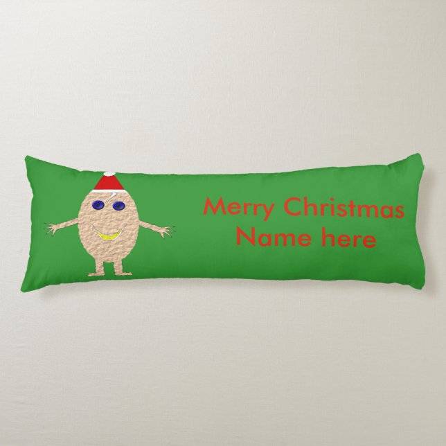 Funny Christmas Egg Body Pillow (Front)