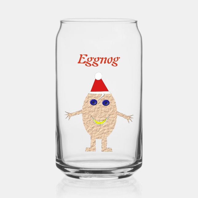 Funny Christmas Egg Custom Can Glass (Front)