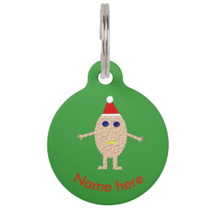 Funny Christmas Egg Custom Dog Tag