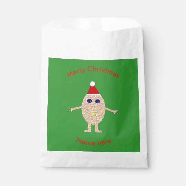 Funny Christmas Egg Custom Favour Bags (Front)