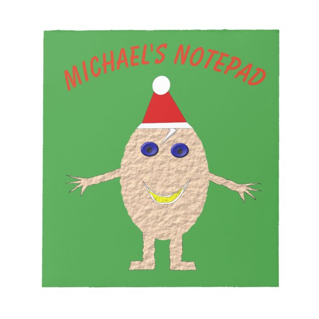 Funny Christmas Egg Custom Notepad (Front)