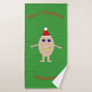 Funny Christmas Egg Custom Towel Set
