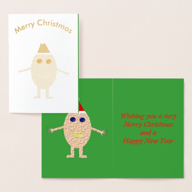 Funny Christmas Egg Foil Card (Display)