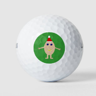 Funny Christmas Egg Golf Ball