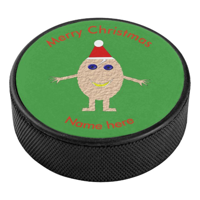Funny Christmas Egg Hockey Puck (3/4)