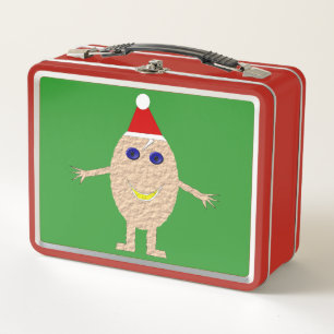 Funny Christmas Egg Metal Lunch Box