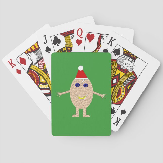 Funny Christmas Egg Playing cards (Back)