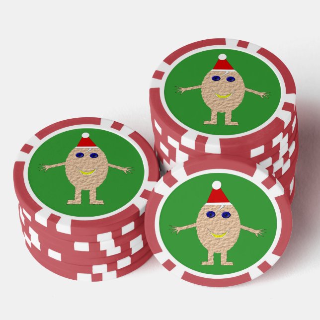 Funny Christmas Egg Poker Chips (Stack)