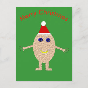 Funny Christmas Egg Postcard